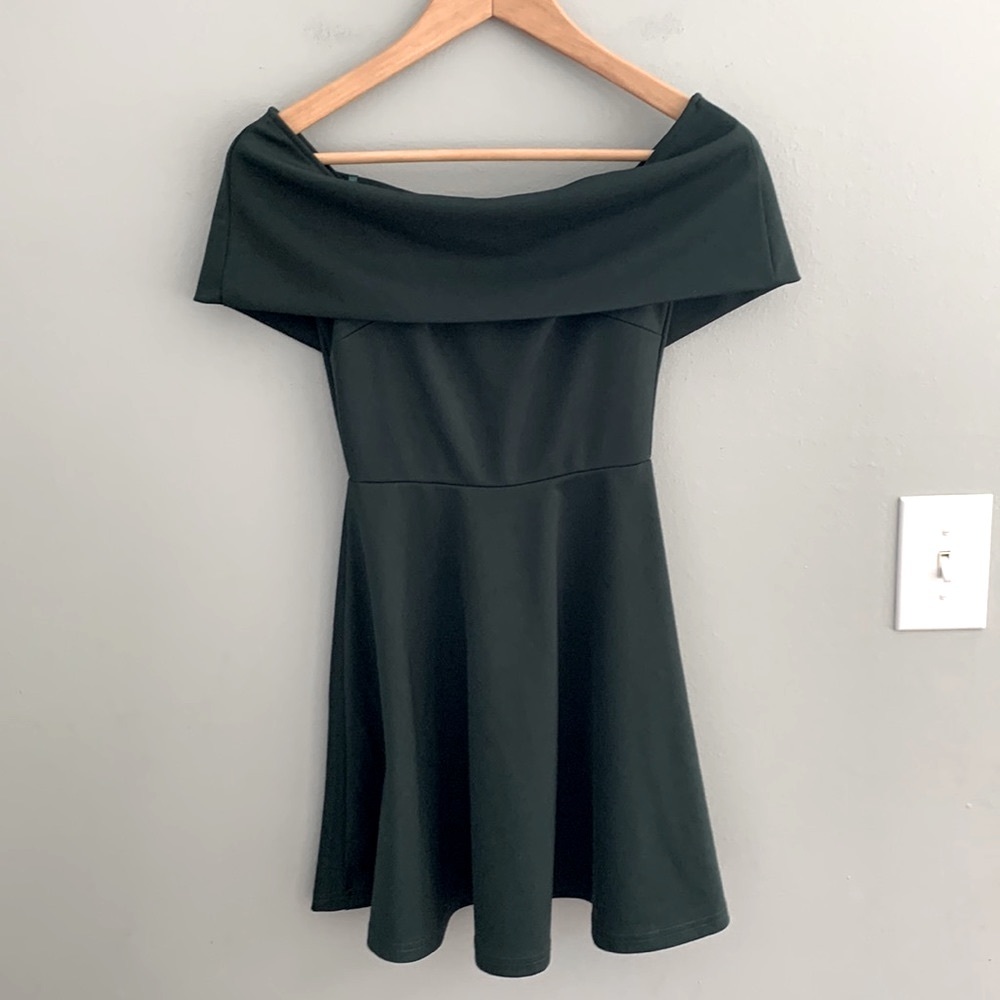 TRAC Off The Shoulder Fit & Flare Dress